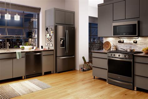 black stainless steel and cabinets|black stainless steel color schemes.